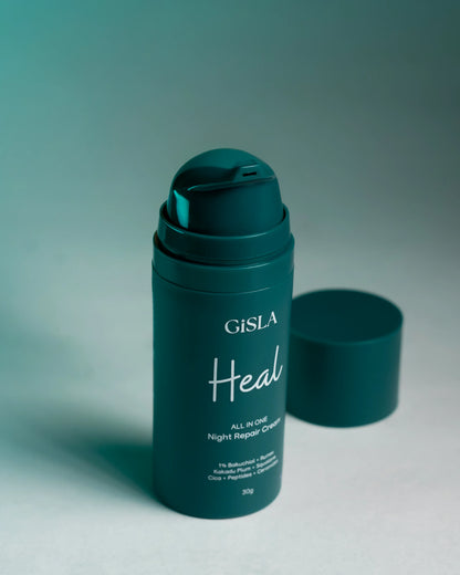 Heal Night Repair Cream packaging and jar